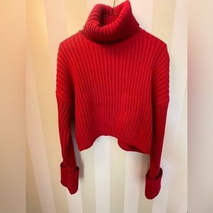 Zara - Crop Knit Turtleneck Sweater